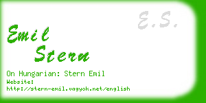 emil stern business card